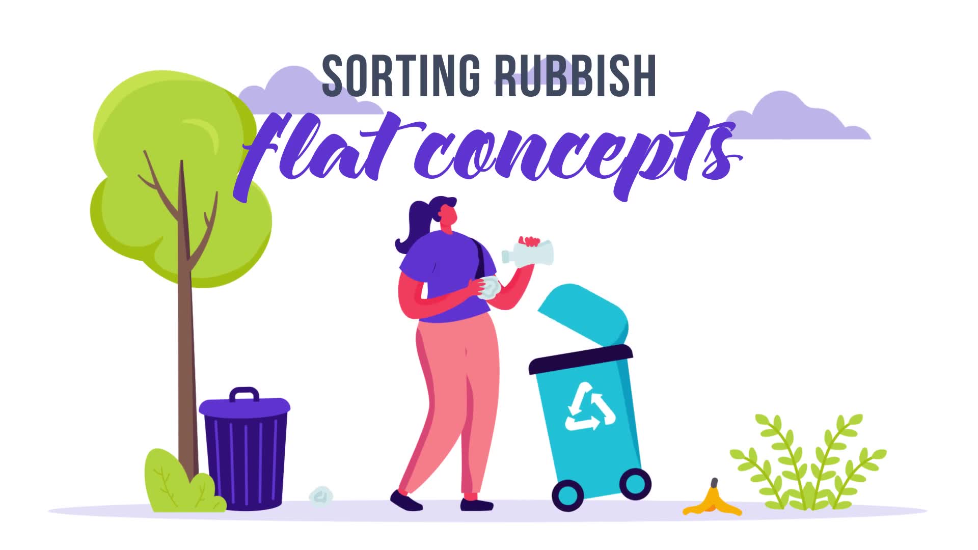 Sorting rubbish Flat Concept Videohive 33189237 After Effects Image 2