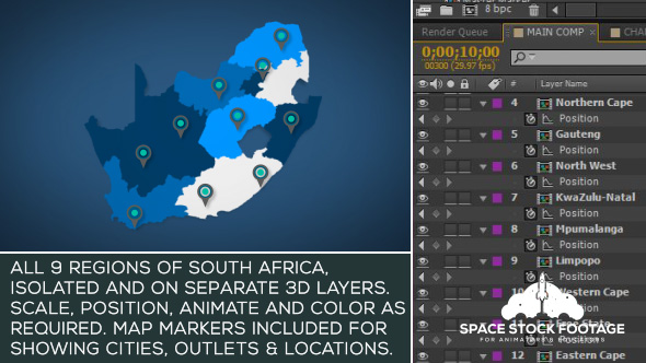 South Africa Map Kit - Download Videohive 18328692