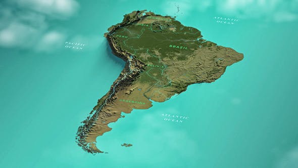 South America Map - 32250653 Videohive Download