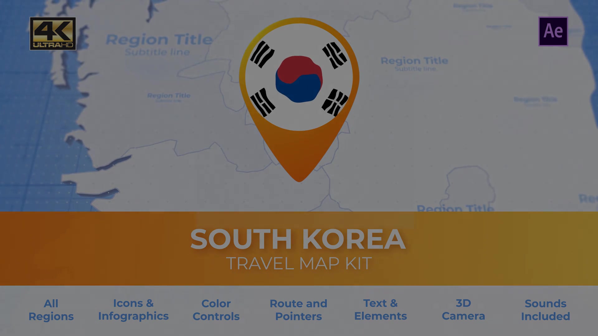South Korea Map Republic of Korea ROK Travel Map Videohive 27456571 After Effects Image 13