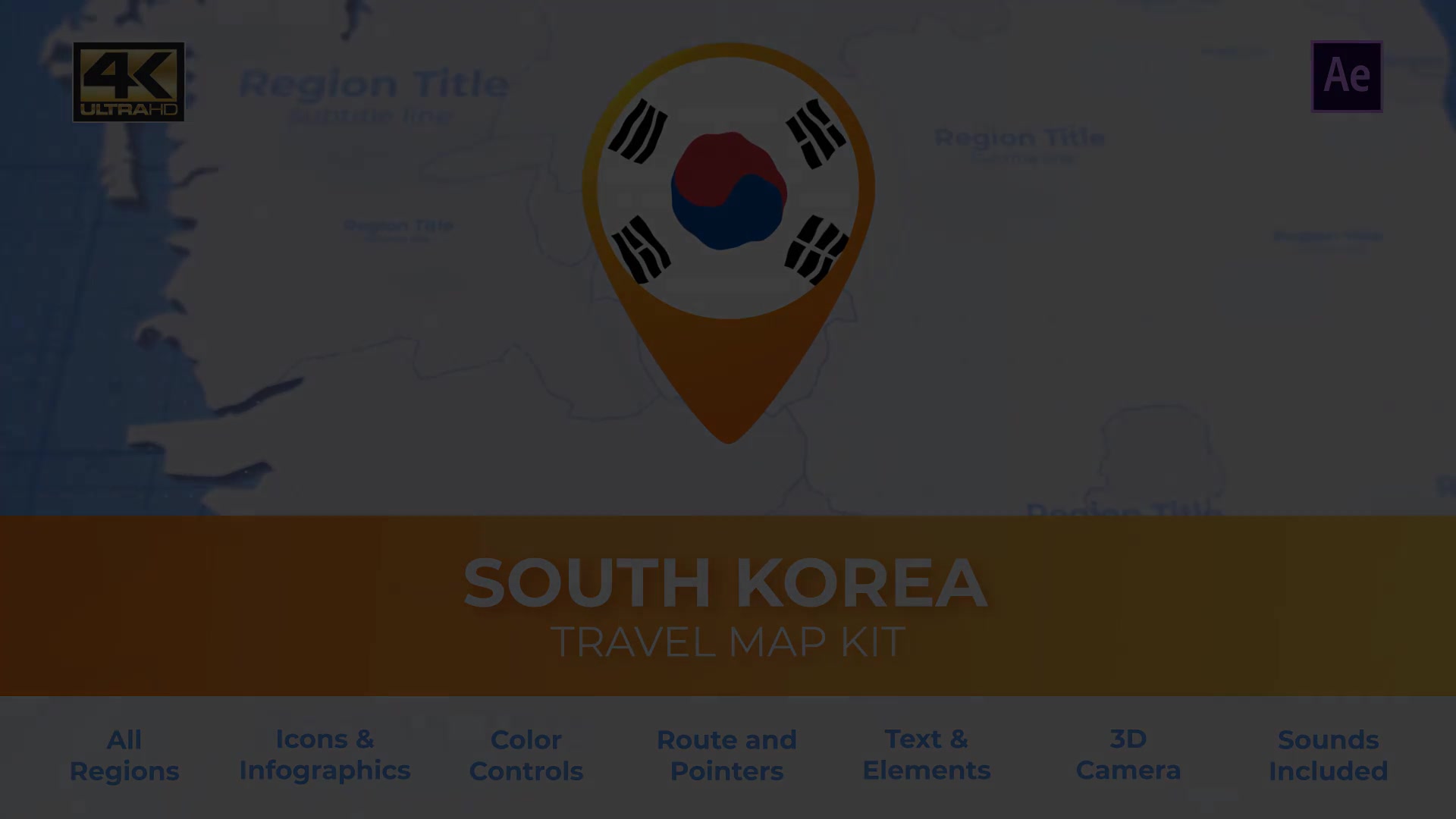 South Korea Map Republic of Korea ROK Travel Map Videohive 27456571 After Effects Image 6