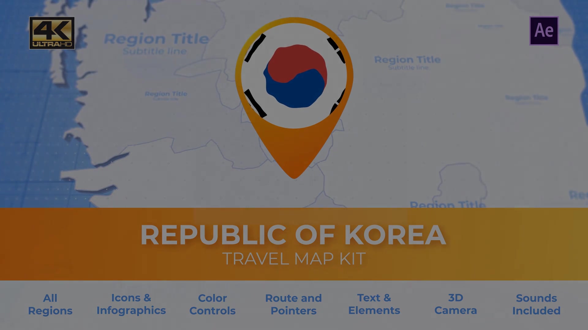 South Korea Map Republic of Korea Travel Map Videohive 29939531 After Effects Image 13