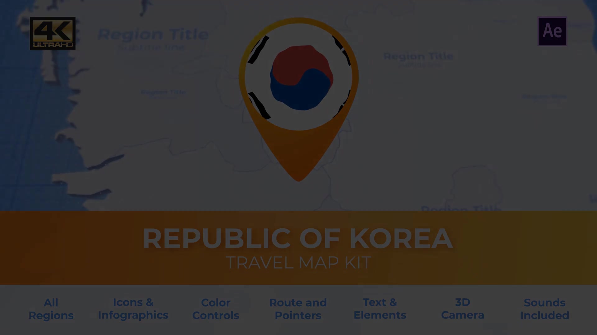 South Korea Map Republic of Korea Travel Map Videohive 29939531 After Effects Image 6