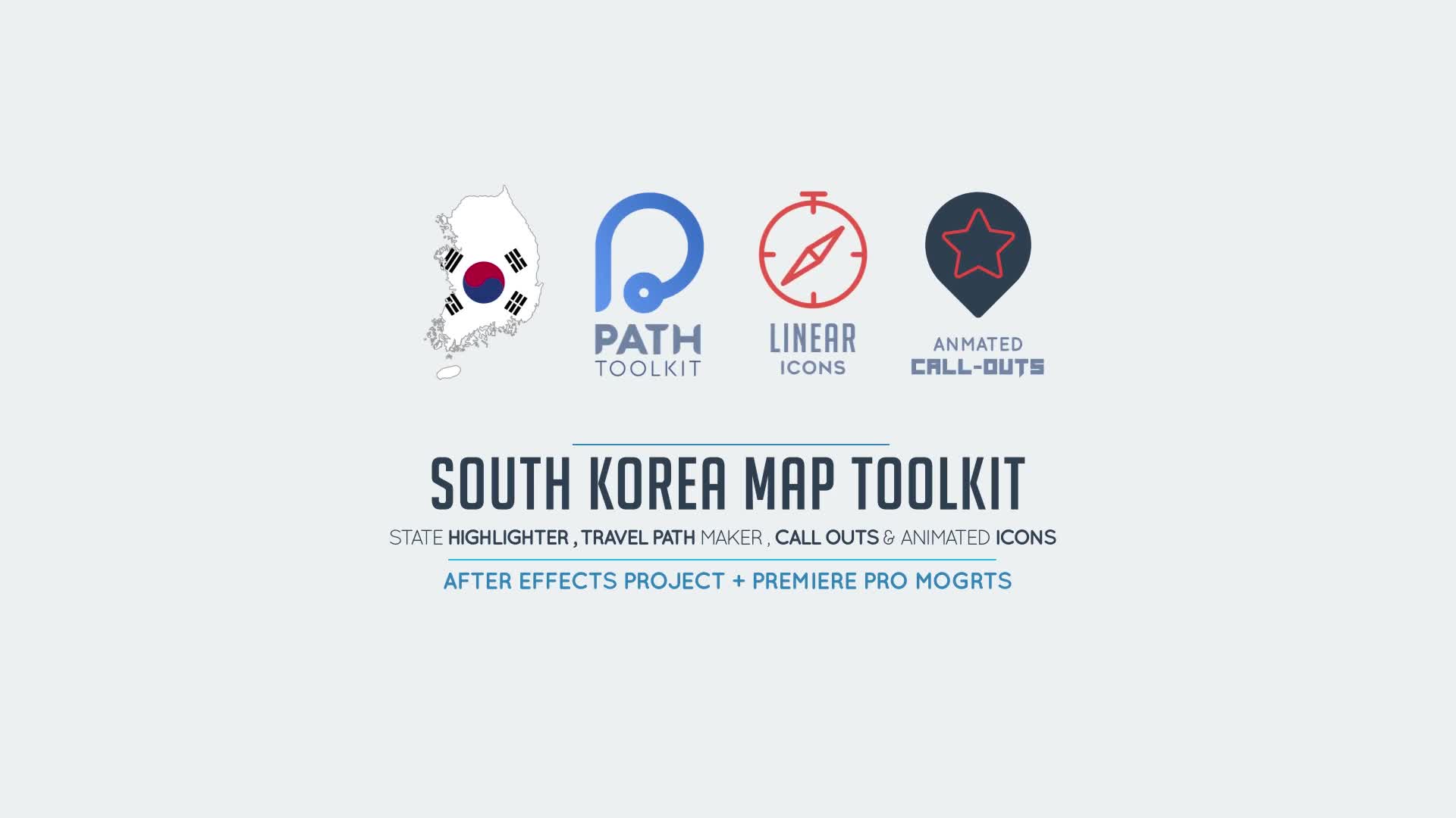 South Korea Map Toolkit Videohive 26295747 After Effects Image 1