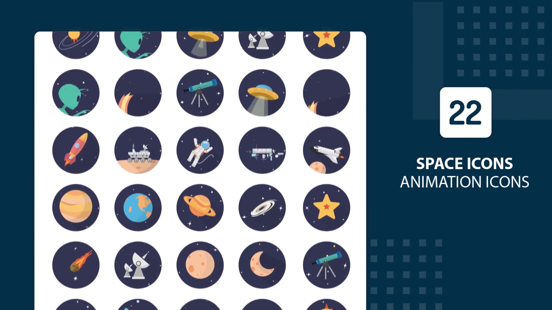 Space Animation Icons | After Effects Videohive 30893488 After Effects Image 2