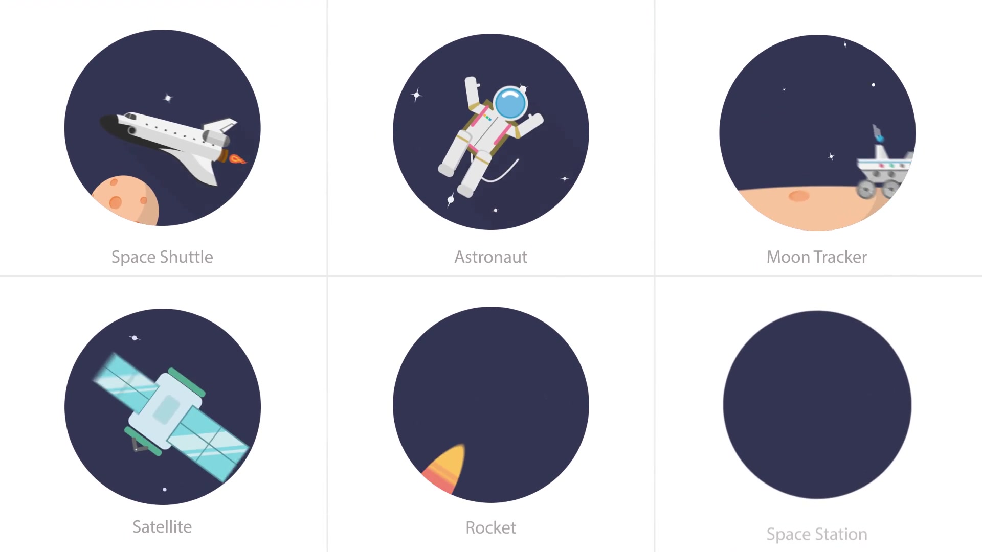 Space Animation Icons | After Effects Videohive 30893488 After Effects Image 4