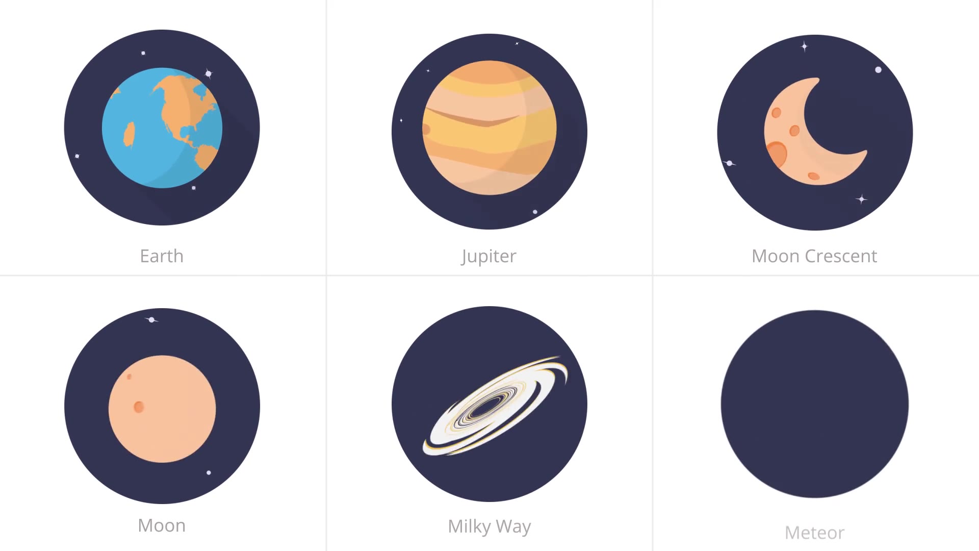 Space Animation Icons | After Effects Videohive 30893488 After Effects Image 6