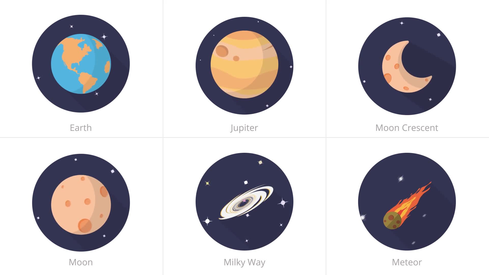 Space Animation Icons | After Effects Videohive 30893488 After Effects Image 7