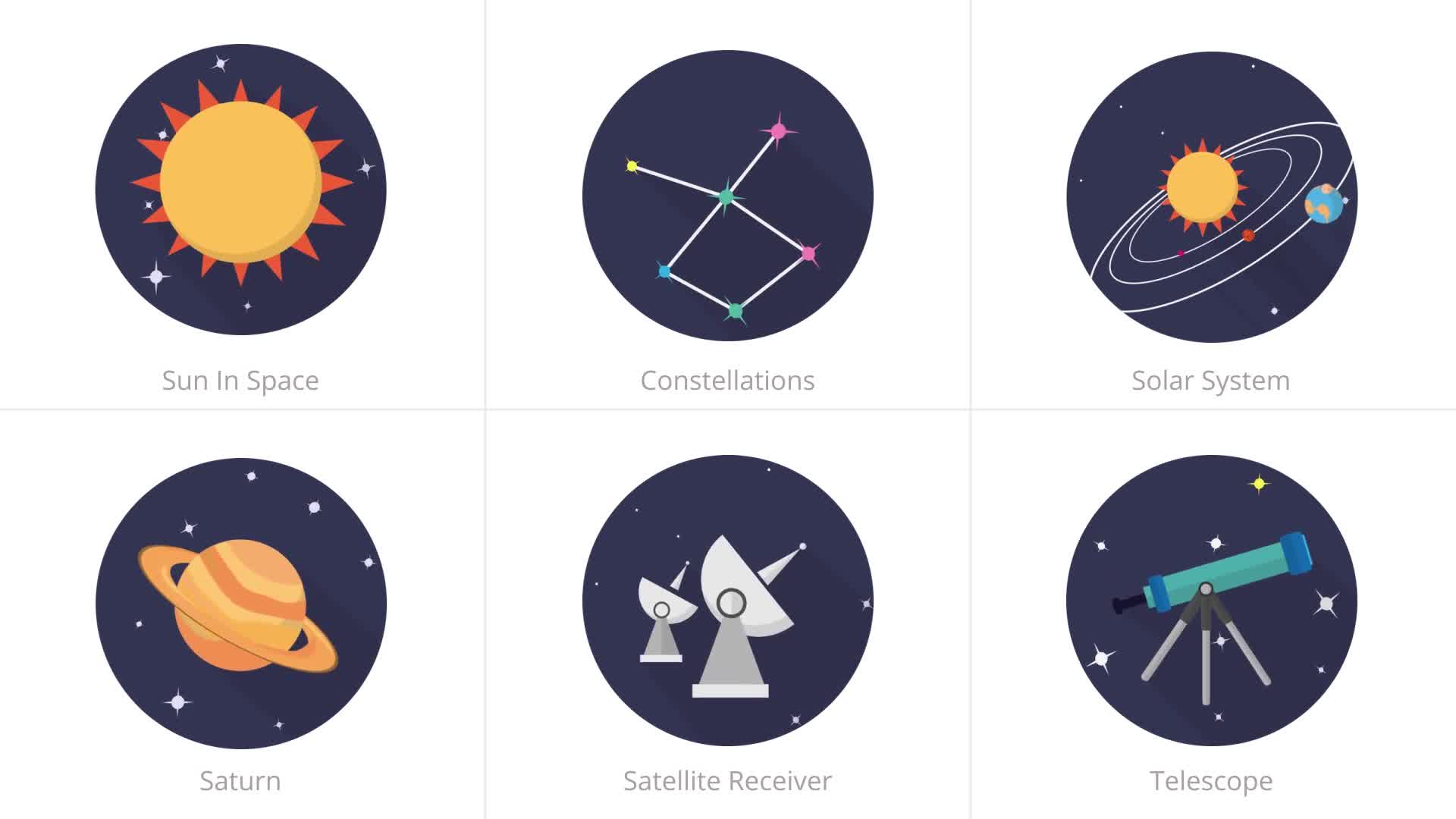 Space Animation Icons | After Effects Videohive 30893488 After Effects Image 9
