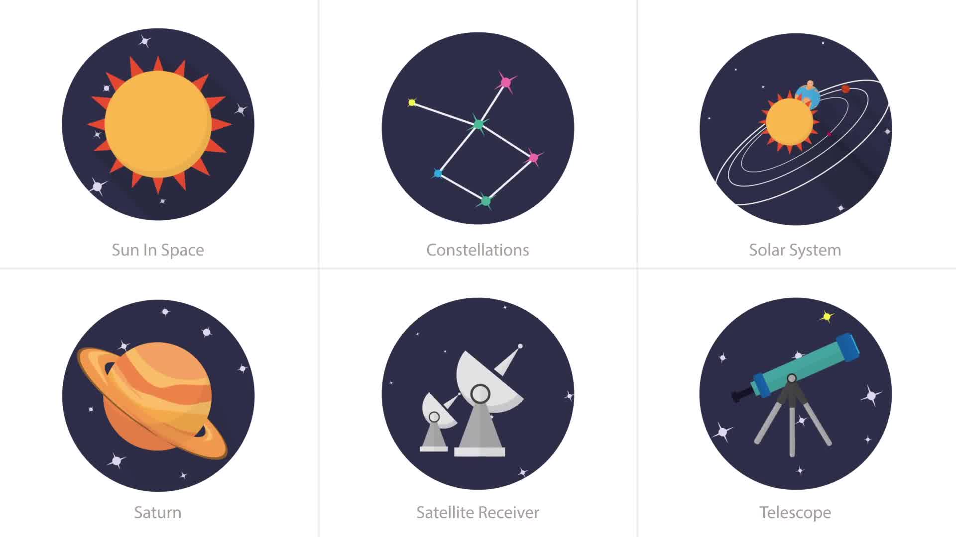 Space Animation Icons | Final Cut Pro & Apple Motion Videohive 37977056 Apple Motion Image 10