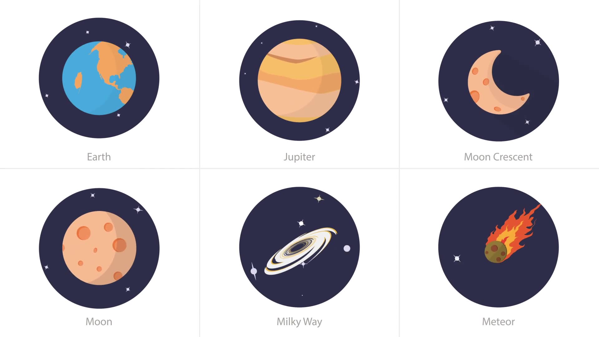 Space Animation Icons | Final Cut Pro & Apple Motion Videohive 37977056 Apple Motion Image 7