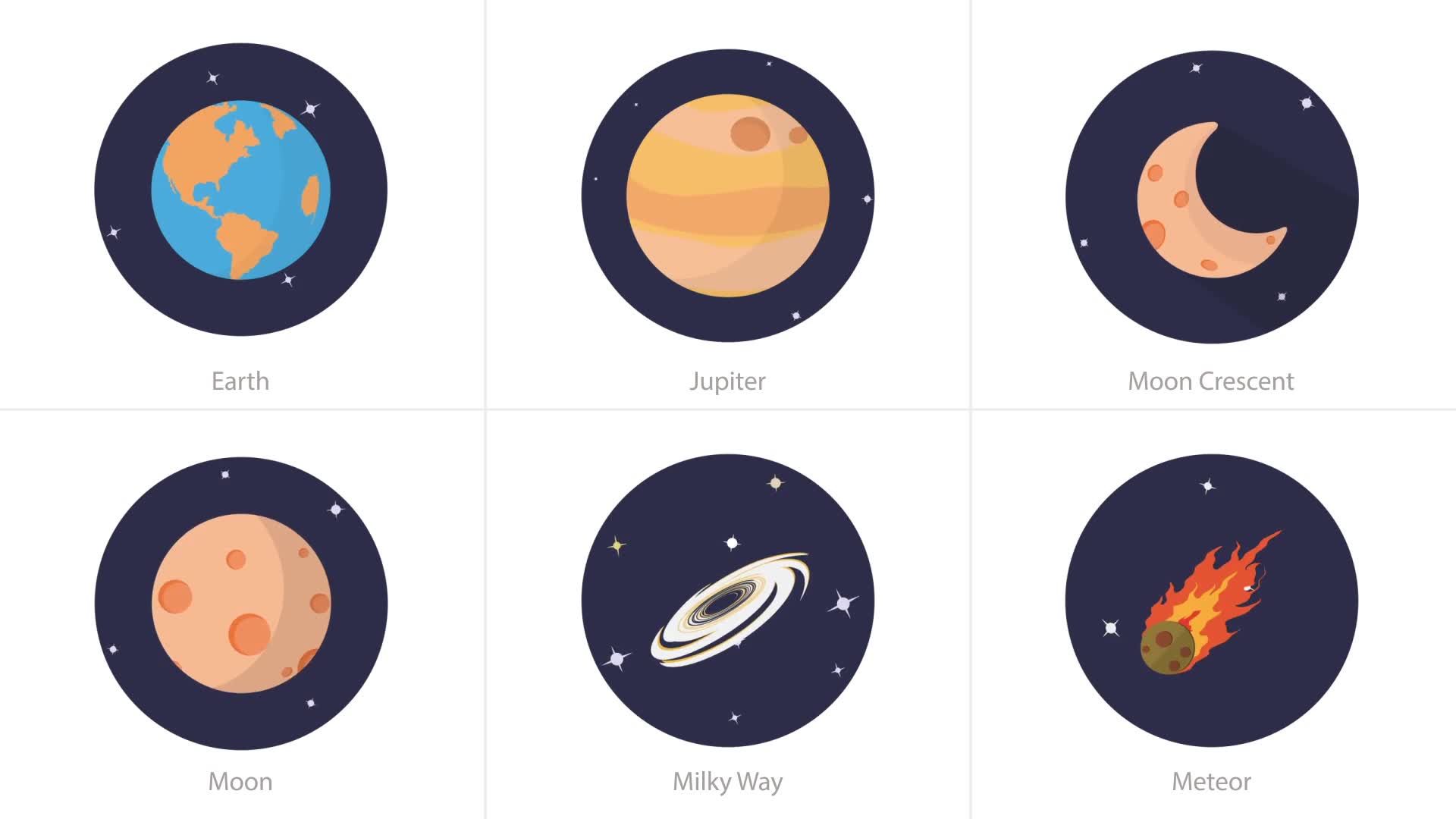 Space Animation Icons | Final Cut Pro & Apple Motion Videohive 37977056 Apple Motion Image 8