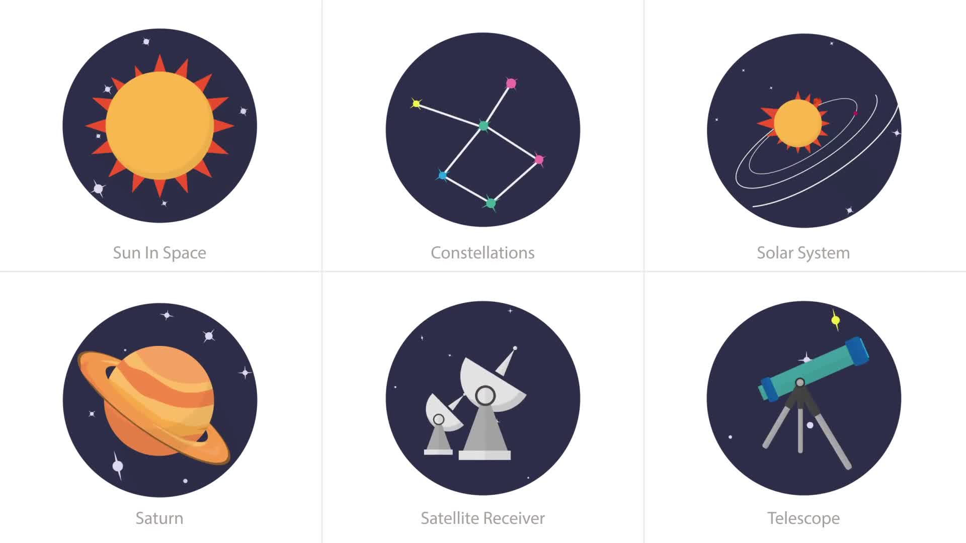 Space Animation Icons | Final Cut Pro & Apple Motion Videohive 37977056 Apple Motion Image 9