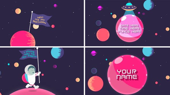 Space Invitation Card - Download Videohive 24530666