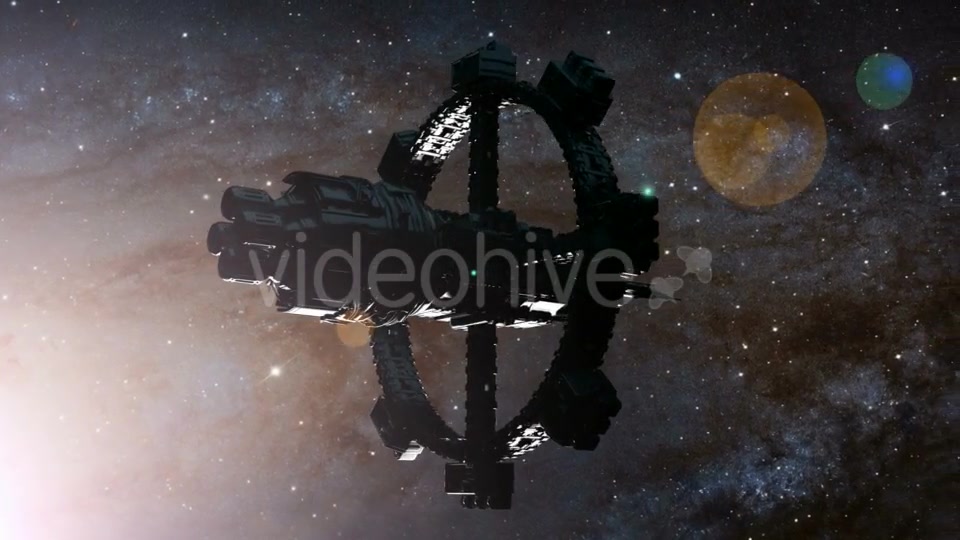 Space Ship and Milky Way Stars - Download Videohive 19108642