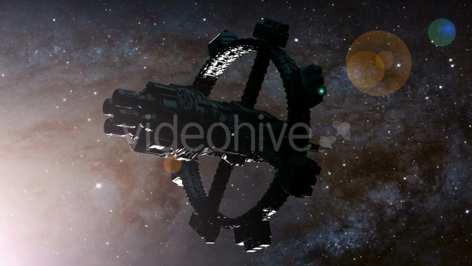 Space Ship and Milky Way Stars - Download Videohive 19108642