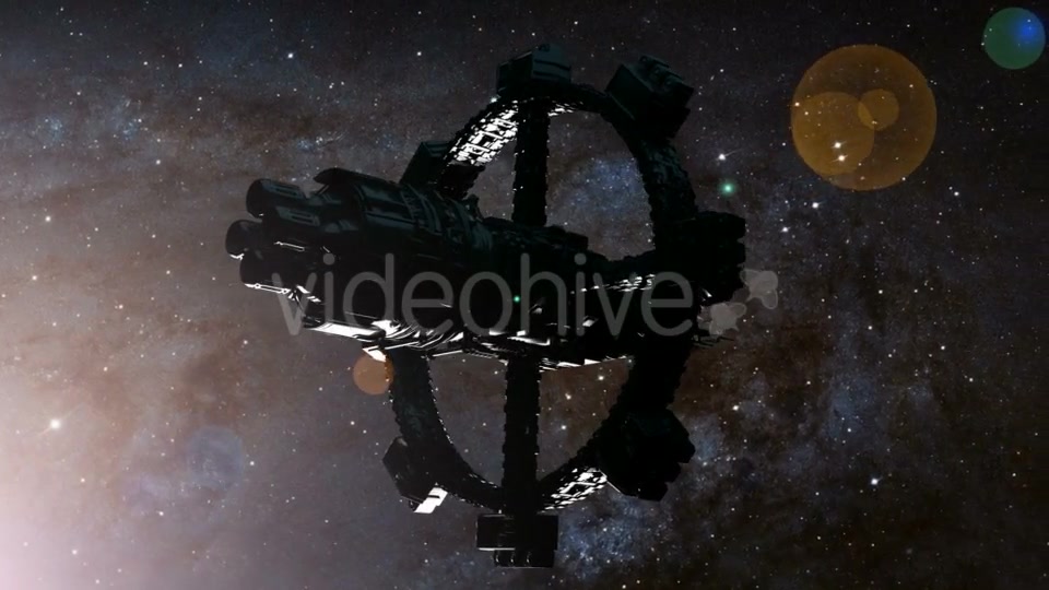 Space Ship and Milky Way Stars - Download Videohive 19108642