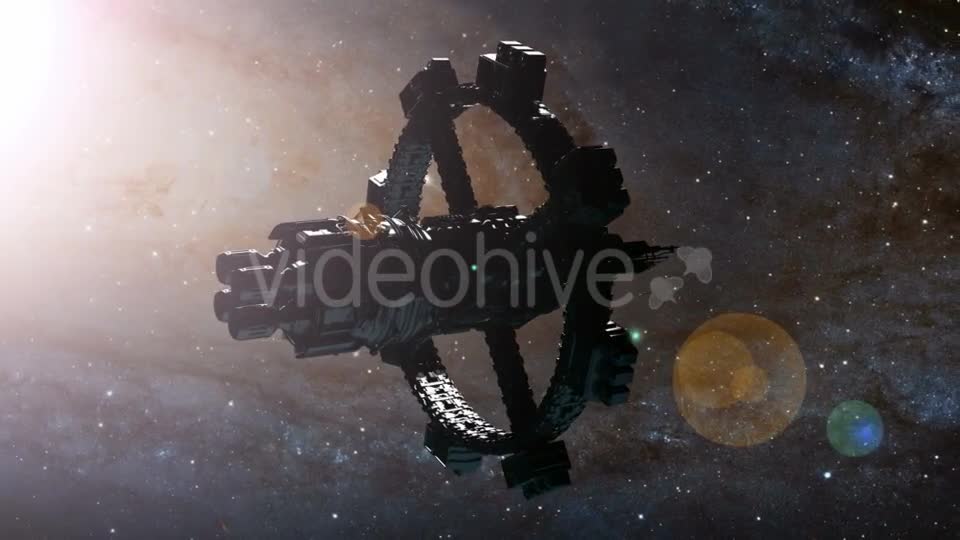 Space Ship and Milky Way Stars - Download Videohive 19290072