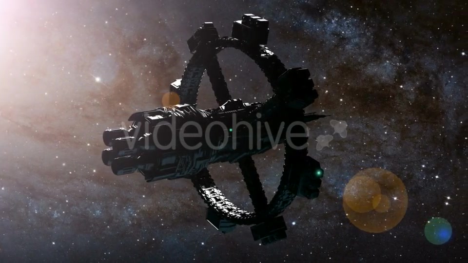 Space Ship and Milky Way Stars - Download Videohive 19290072