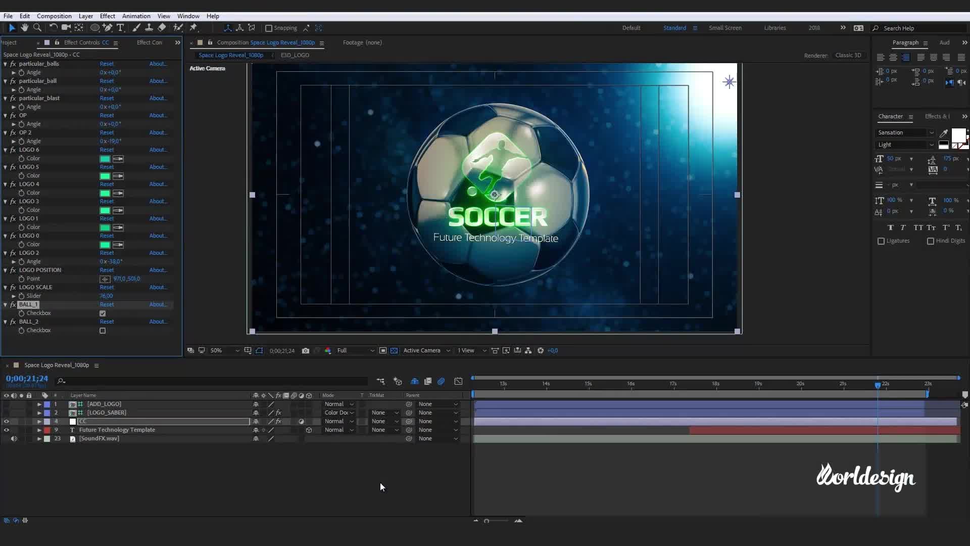 Space Soccer Logo Reveal Videohive 32139332 After Effects Image 9