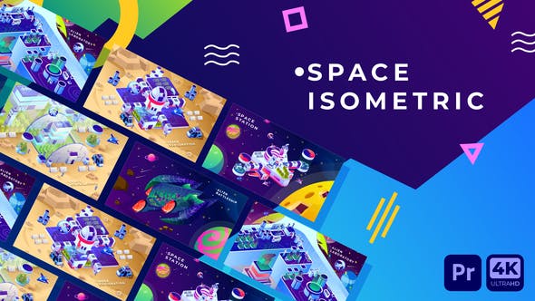 Space Technology Isometric Animation | Premiere Pro MOGRT - Download 34040204 Videohive