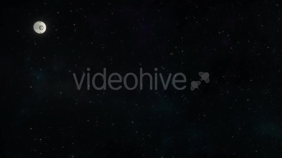 Spaceship Approaching The Moon - Download Videohive 19268698