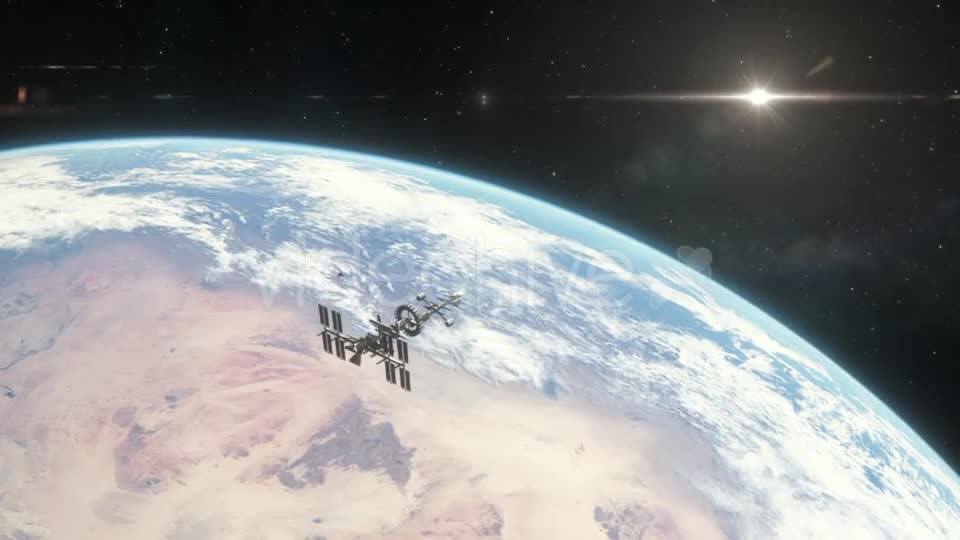 Spaceship Orbiting Earth - Download Videohive 18767694