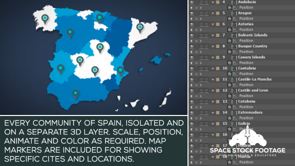 Spain Map Kit - Download Videohive 16014110