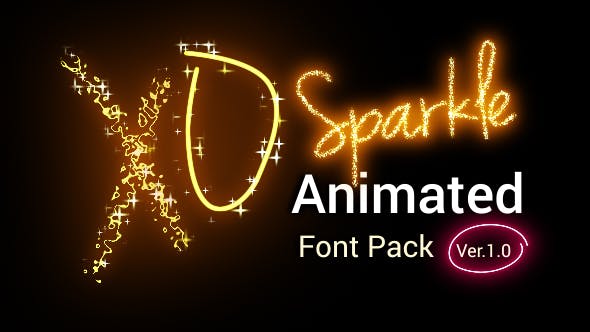 Sparkle Animated Font Pack Version 2.00 - Download 21008308 Videohive