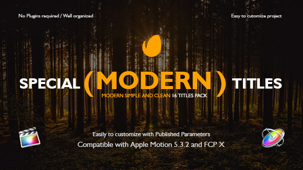 Special Modern Titles Pack for FCPX - Download Videohive 20708205