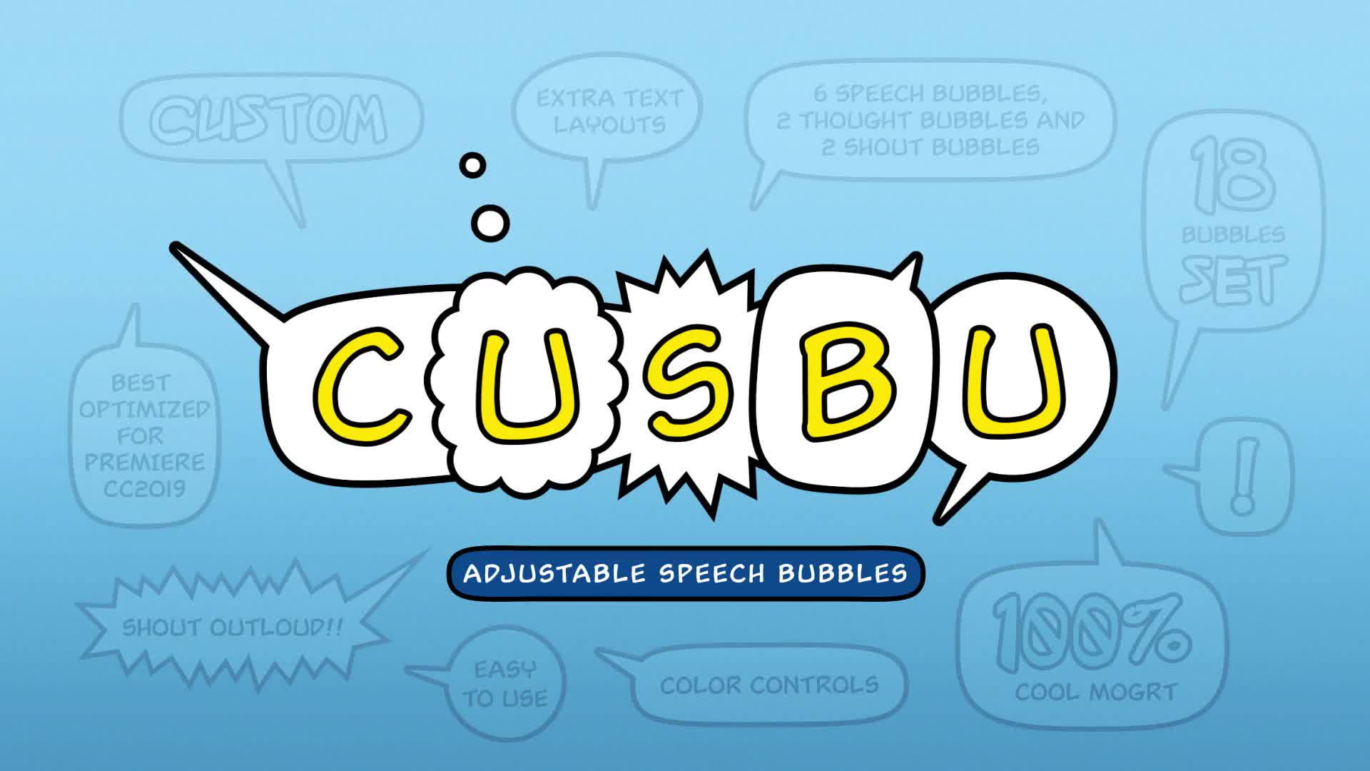 Speech Bubbles Adjustable Videohive 35972435 After Effects Image 1