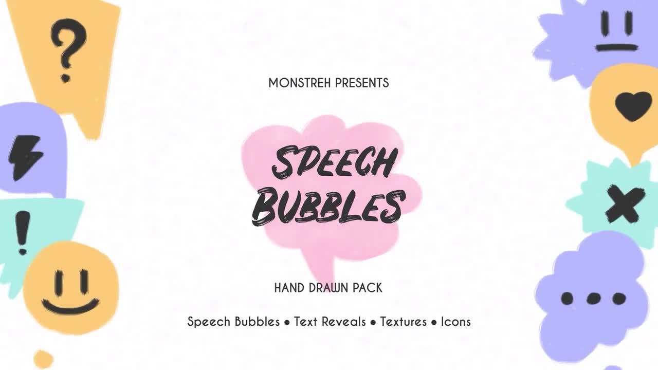 Speech Bubbles Hand Drawn Pack Videohive 36627959 Premiere Pro Image 1