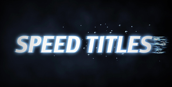 Speed Titles - Download Videohive 9825738
