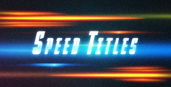Speed Titles - Videohive 11125539 Download