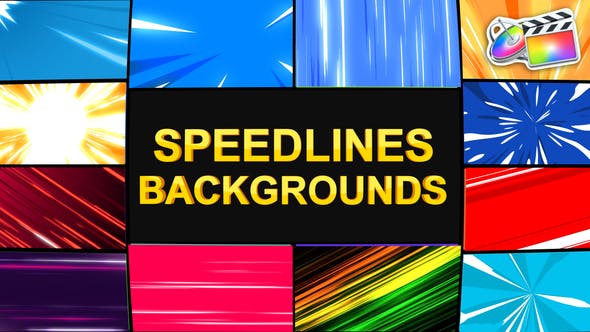 Speedlines Backgrounds | FCPX - Videohive Download 25927578