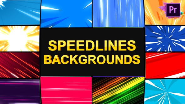 Speedlines Backgrounds | Premiere Pro MOGRT - Videohive 25927602 Download