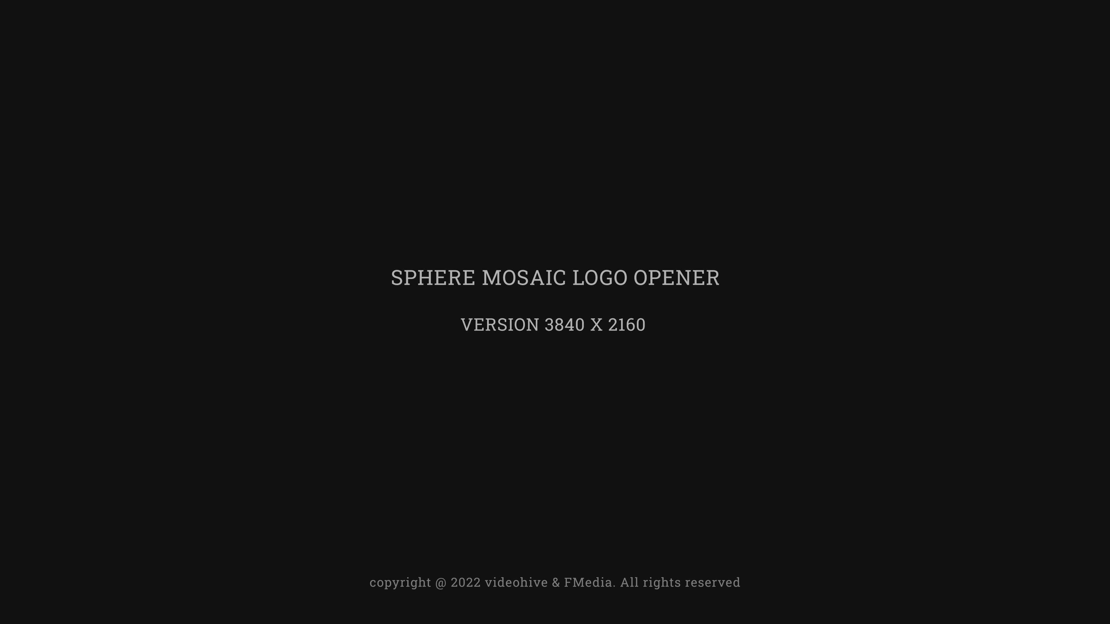 Sphere Mosaic Logo Opener Videohive 40441040 After Effects Image 1