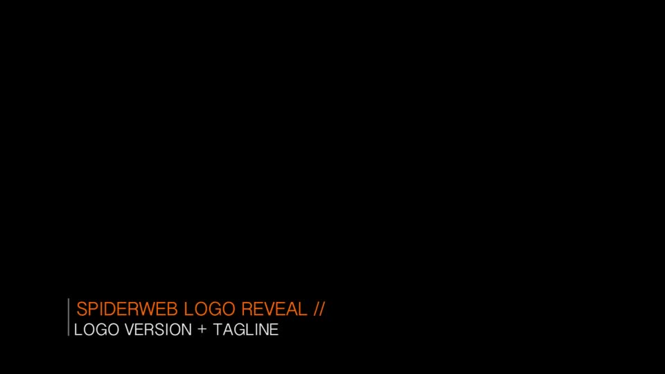 Spiderweb Logo Reveal - Download Videohive 4047509