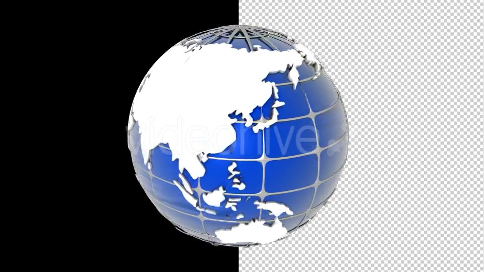 Spinning Earth Globe Blue - Download Videohive 18486204