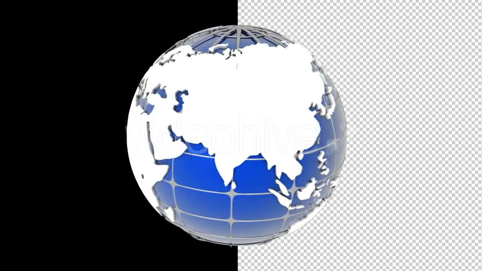 Spinning Earth Globe Blue - Download Videohive 18486204