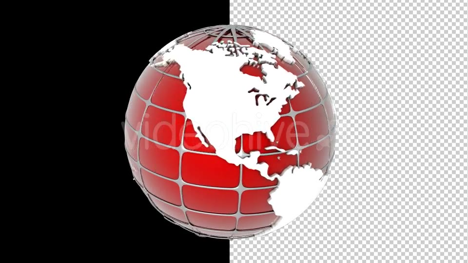 Spinning Earth Globe Red - Download Videohive 18486142