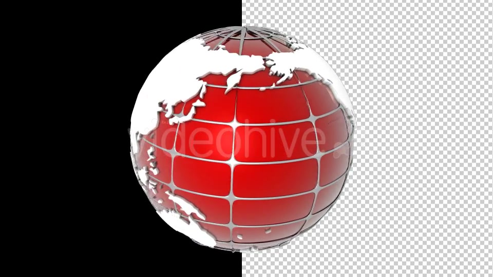 Spinning Earth Globe Red - Download Videohive 18486142