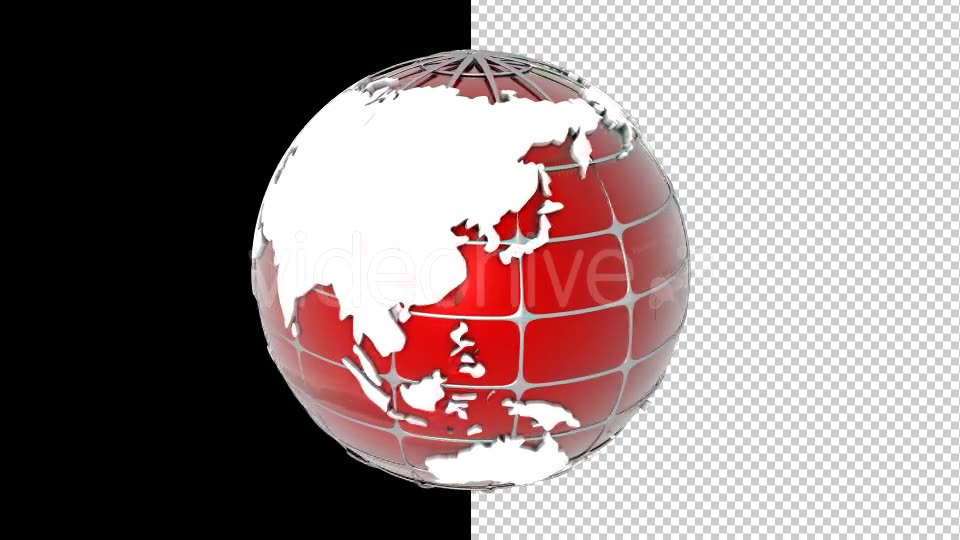 Spinning Earth Globe Red - Download Videohive 18486142