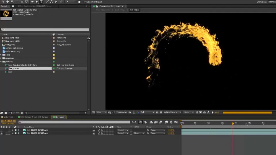 Spiral Fire Logo Videohive 21072499 After Effects Image 9