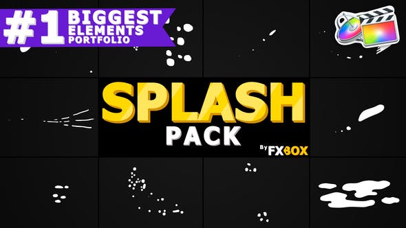 Splash Animated Elements | Final Cut Pro X - 23801626 Videohive Download
