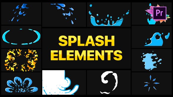 Splash Elements | Premiere Pro MOGRT - 28354386 Download Videohive