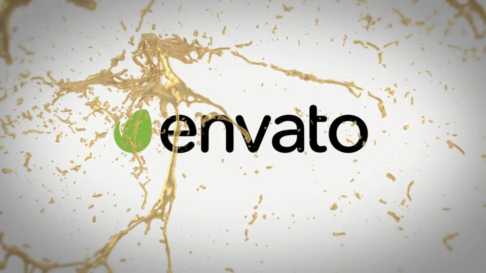 Splashing Gold Logo Reveal - Download Videohive 20228649