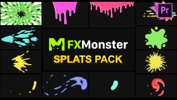 Splats Pack | Premiere Pro MOGRT - Videohive 25997050 Download