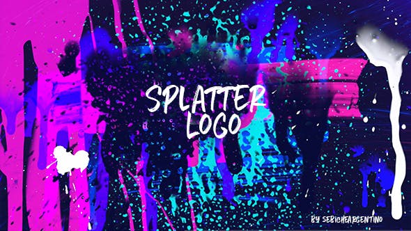 Splatter logo x3 - Download Videohive 18876569