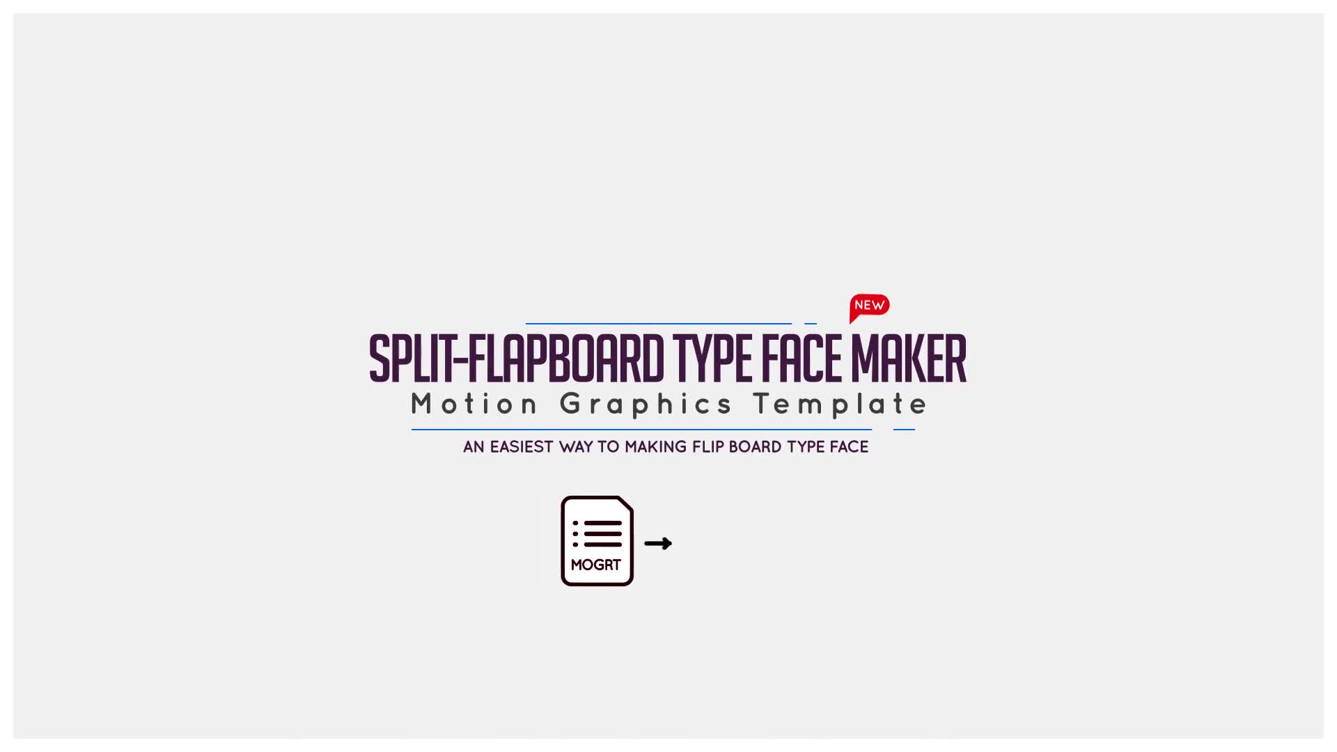 Split Flab Board Typeface Maker Videohive 25946373 Premiere Pro Image 1